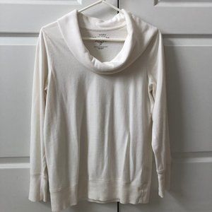Cream-colored Cowl-neck top